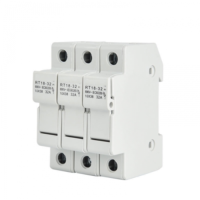 Low Voltage 500VAC 690VAC 125A Ceramic Nylon Cylindrical Fuse Holder Lock High Breaking Capacity Fuse Link